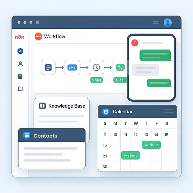 An AI agent that texts and calls every lead, then books the owner