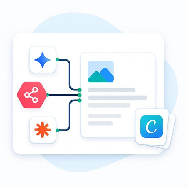 An n8n pipeline sends it to Gemini for images and Claude for captions, then lays out the posts and a carousel in Canva, in your brand colours.