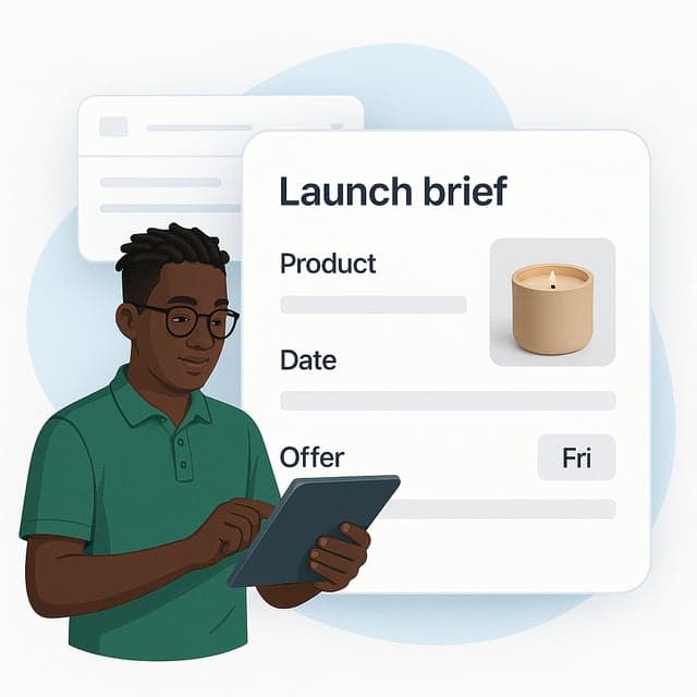 You send the brief