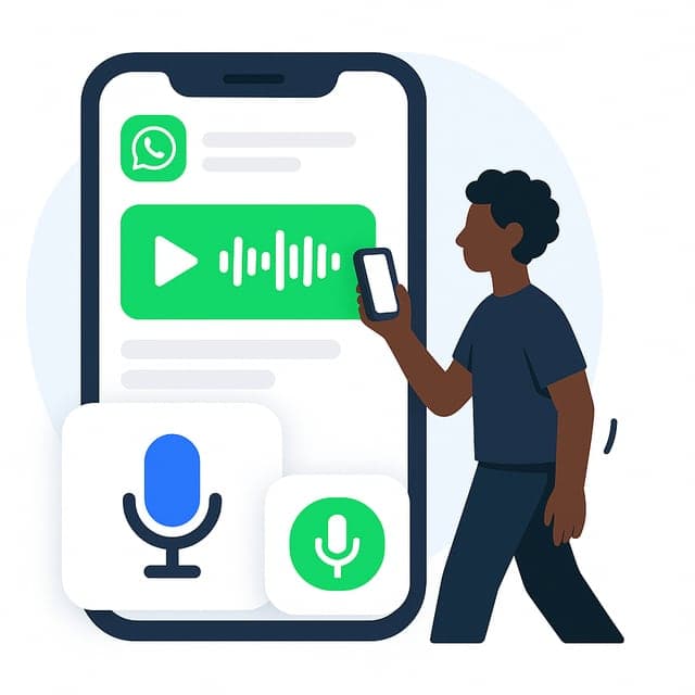 You answer five questions out loud as a WhatsApp voice note, on the way to your next meeting.