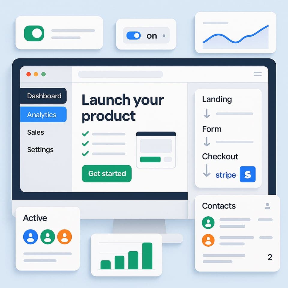 Landing pages and funnels